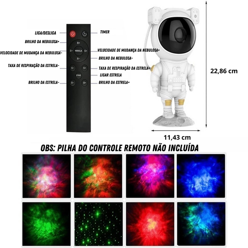 Astronauta Projetor de Galaxias